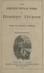 Cover of: The complete poetical works of Robert Burns