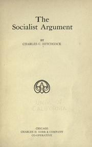 Cover of: The socialist argument