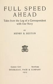 Cover of: Full speed ahead by Henry Beston