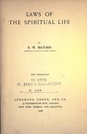 Cover of: Laws of the spiritual life