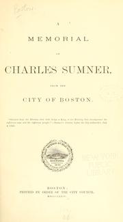 A memorial of Charles Sumner by Boston (Mass.)