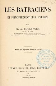 Cover of: Les batraciens by George Albert Boulenger