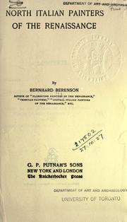 North Italian painters of the renaissance by Bernard Berenson