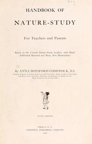 Cover of: Handbook of nature-study for teachers and parents by Anna Botsford Comstock