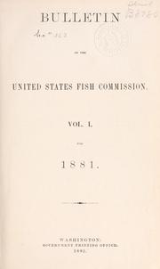 Cover of: Bulletin of the United States Fish Commission. by United States Fish Commission.