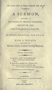 Cover of: The present state of Europe compared with antient prophecies by Joseph Priestley