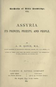 Cover of: Assyria by Archibald Henry Sayce