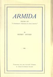 Cover of: Armida: poems of "le frottement voluptueux de deux intestins"