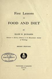 Cover of: First lessons in food and diet by Ellen Henrietta Richards