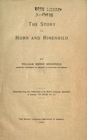 Cover of: The story of Horn and Rimenhild by William Henry Schofield