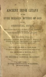 Cover of: Ancient Irish litany of the ever Blessed Mother of God by Catholic Church