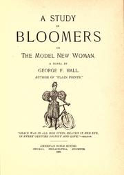 Cover of: A study in bloomers: or, The model new woman : a novel