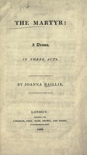 Cover of: The martyr: a drama in three acts