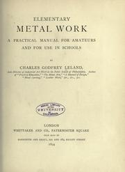 Cover of: Elementary metal work: a practical manual for amateurs and for use in schools