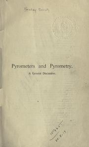 Pyrometers and pyrometry by Faraday Society