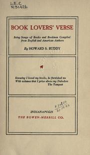 Cover of: Book lovers' verse by Howard Shaw Ruddy