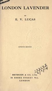 Cover of: London Lavender. by E. V. Lucas