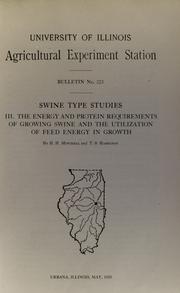 Cover of: Swine type studies.