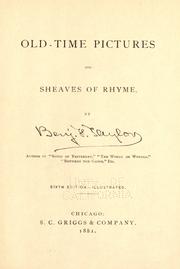 Cover of: Old-time pictures and sheaves of rhyme by Benjamin F. Taylor, Benjamin F. Taylor