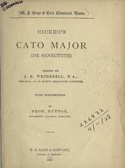 Cover of: Cato major de senectute. by Cicero