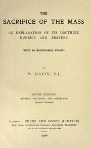 Cover of: The sacrifice of the mass