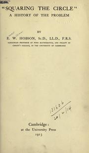 Cover of: "Squaring the circle" by Ernest William Hobson