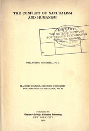 Cover of: The conflict of naturalism and humanism by Willystine Goodsell