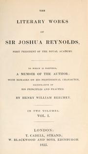 Cover of: The literary works of Sir Joshua Reynolds ... by Sir Joshua Reynolds