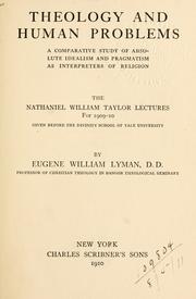 Cover of: Theology and human problems by Lyman, Eugene William