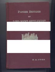 Index to Pioneer sketches of Long Point settlement (by E.A. Owen)