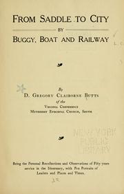 Cover of: From saddle to city by buggy, boat and railway