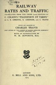 Cover of: Railway rates and traffic