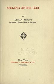 Cover of: Seeking after God by Lyman Abbott