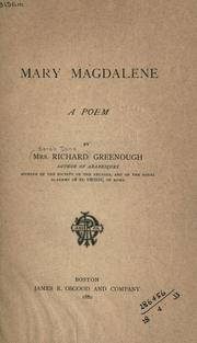 Cover of: Mary Magdalene by Sarah Dana Greenough