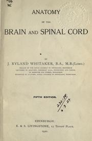 Cover of: Anatomy of the brain and spinal cord.