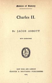 Cover of: Charles II by Jacob Abbott