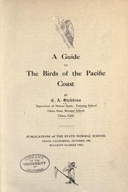 Cover of: A guide to the birds of the Pacific coast