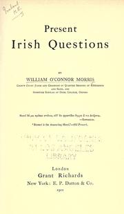 Cover of: Present Irish questions by Morris, William O'Connor
