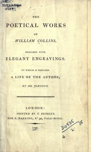 Cover of: Poetical works, enriched with elegant engravings. by William Collins