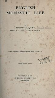 Cover of: English monastic life.