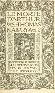 Cover of: Le morte d'Arthur by Thomas Malory