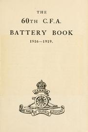 Cover of: 60th C.F.A. Battery book, 1916-1919.