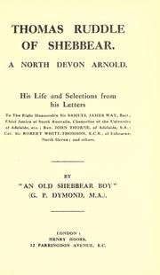 Cover of: Thomas Ruddle of Shebbear by G. P. Dymond