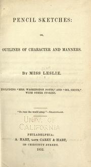 Cover of: Pencil sketches by Eliza Leslie