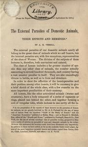 Cover of: The external and internal parasites of [man and] domestic animals.