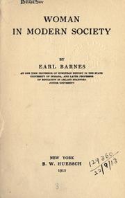 Cover of: Woman in modern society by Earl Barnes, Earl Barnes