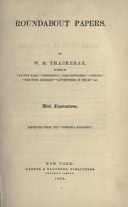 Cover of: Roundabout papers by William Makepeace Thackeray