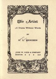 Cover of: The artist by H. L. Mencken