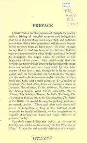 Cover of: The complete poetical works of Thomas Campbell by Thomas Campbell, Thomas Campbell