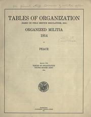 Cover of: Tables of organization by United States. War Dept. General staff. Division of militia affairs